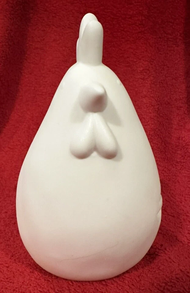 LÁMPARA LUZ POLLO CERÁMICA VINTAGE LUZ NOCHE 6" alto, 3" ancho, 6" largo Foto 4 de 4