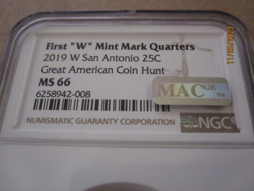 2019 W FIRST "W" MINT MARK SAN ANTONIO MISSIONS QUARTER NGC MS66 MAC COIN - Picture 5 of 6