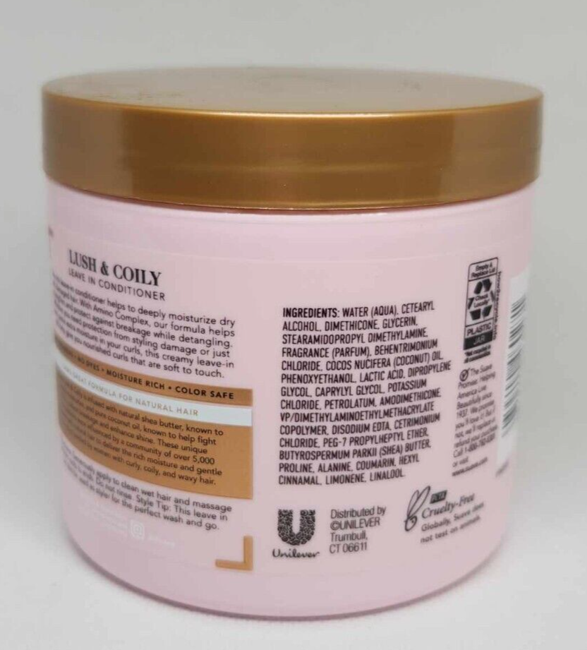 Suave Lush & Coily Leave In Conditioner W/ Shae Butter & Coconut Oil 13