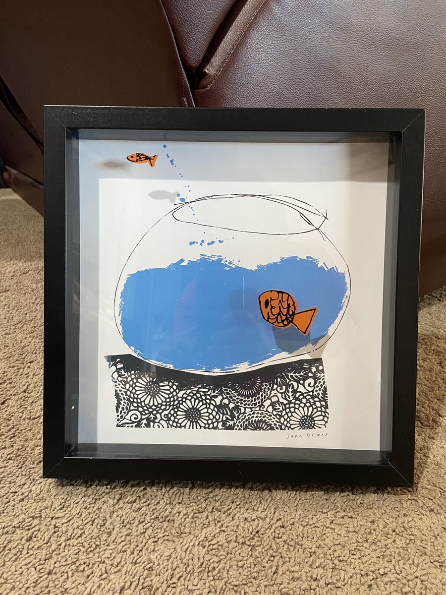 IKEA OLUNDA JANE ORMES GOLDFISH BOWL SHADOW BOX Hang Square FRAMED