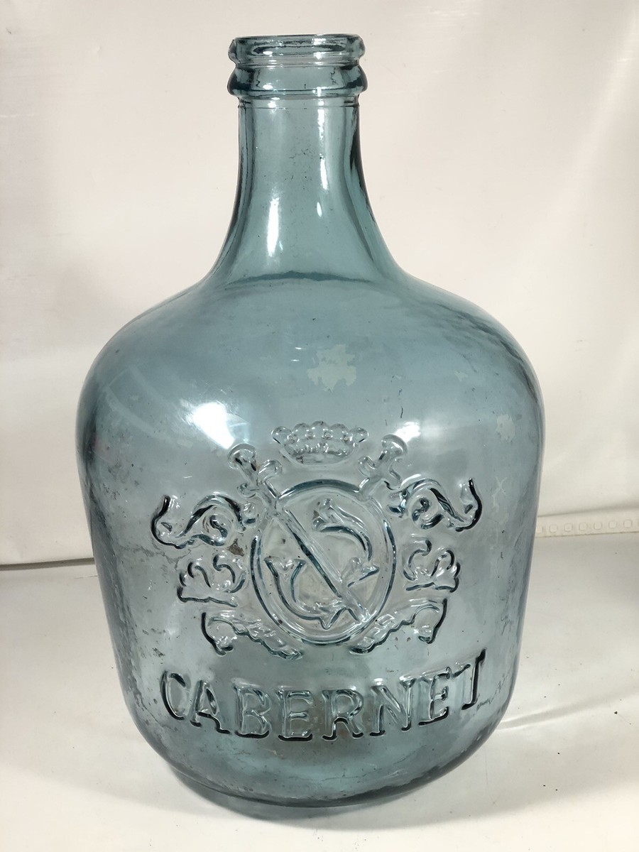 Vidrios San Miguel 17 Tall Recycled Glass Clear Blue Cabernet Wine Jug  Display | eBay