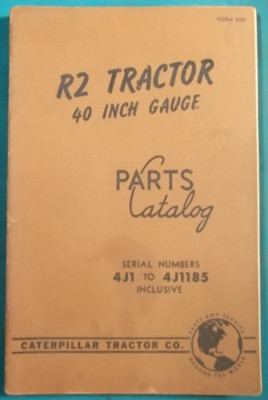 CAT CATERPILLAR R2 CRAWLER TRACTOR DOZER PARTS MANUAL BOOK S/N 4J1-1185