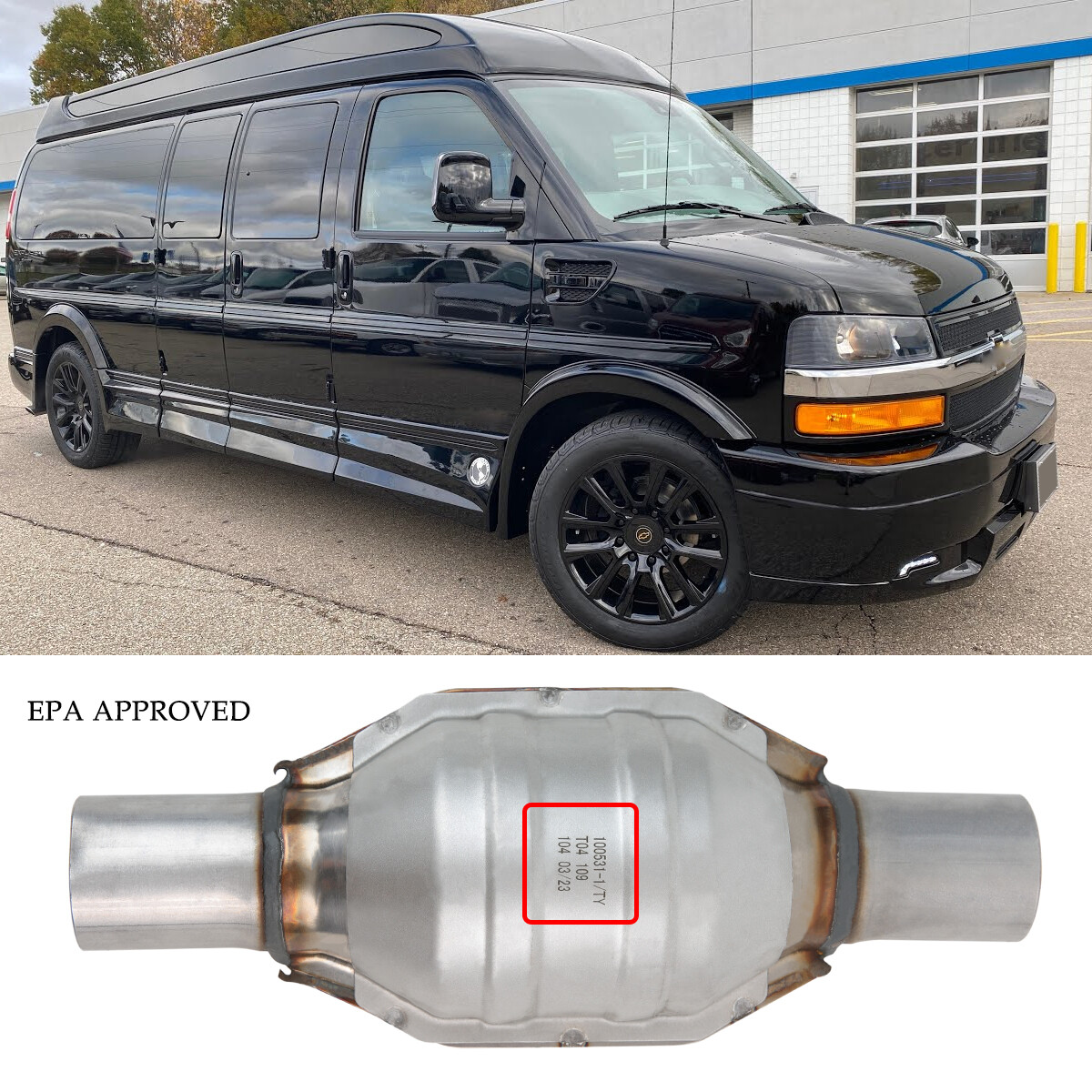 Universal Catalytic Converter Universal 2.50" Catalytic Converter - EPA Certified, Ceramic Core, Stainless Steel (Part # 023250) 2.50 Inch Cat Converter