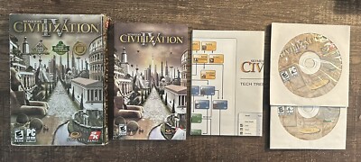 Sid Meier's Civilization IV PC Computer Game CD-Rom with Box, Manual and Poster