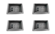 4 Elite Core Stage Recessed Floor Box 10 XLR Female Mic Connectors  AC Outlet