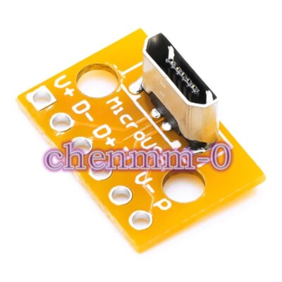 10PCS MiCroUSB base 180 degree upright test board PCB welding adapter board #YT