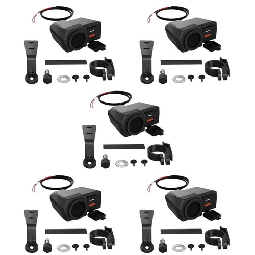 5 Pack Motorcycle Charger Mobile Phone Chargers Car Charging Port - Afbeelding 3 van 12