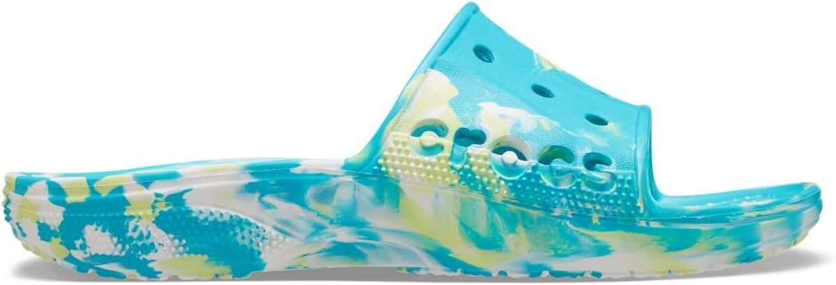 Crocs Baya II Marbled Slide Sandals Digital Aqua/Multi-US Men 8 Wmn 10  41-42 Crocs Baya II Marbled Slide Sandals Digital Aqua/Multi US  main image 4