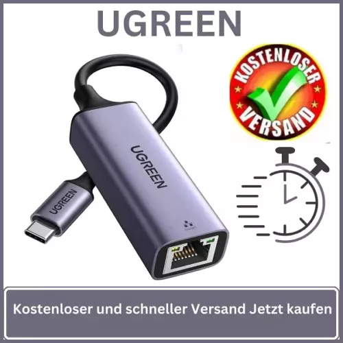 UGREEN USB C Ethernet Adapter Gigabit LAN Adapter Netzwerkadapter Networkadapter