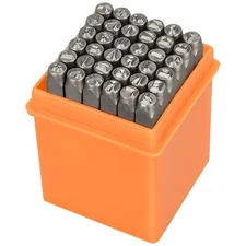 	37 PCS Metal Stamping Kit 3mm Letter/Number Punch Set with Artistic Font	