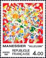 France Yvert Num 2169 ** tableau  Manessier  1981