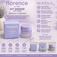 Florence by Mills Hit Snooze Lip Mask   Overnight Hydrating 0.37 oz / 10.5 g