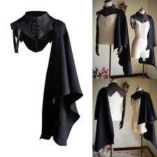 Herren Kleidung Einschulter Umhang Accessoires Gothic Mittelalter Schwarz Umhang f&uuml;r