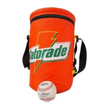 Bolso refrigerador Gatorade vintage naranja aislado cilindro correa para el hombro años 90 Y2K