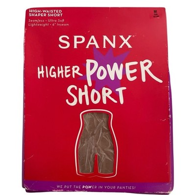 SPANX Higher Power Shorts High-Rise Waist Shapewear Cafe Au Lait Medium #2745