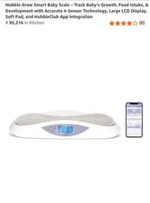 Hubble Connected Hubble Grow Smart Bluetooth Baby Scale  Peace of mind    Used VG