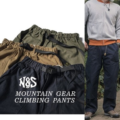 Non Stock Double Knee Canvas Climbing Pants Men Outdoor Cargo Hiking Pants Belt