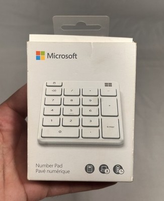 Genuine Microsoft Bluetooth Number Pad 18 Key Wireless Windows Model 1969 OEM
