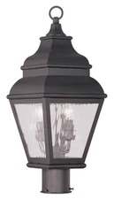 Livex Lighting 2603-07 Exeter 2 Light 21 inch Bronze Outdoor Post Top Lantern