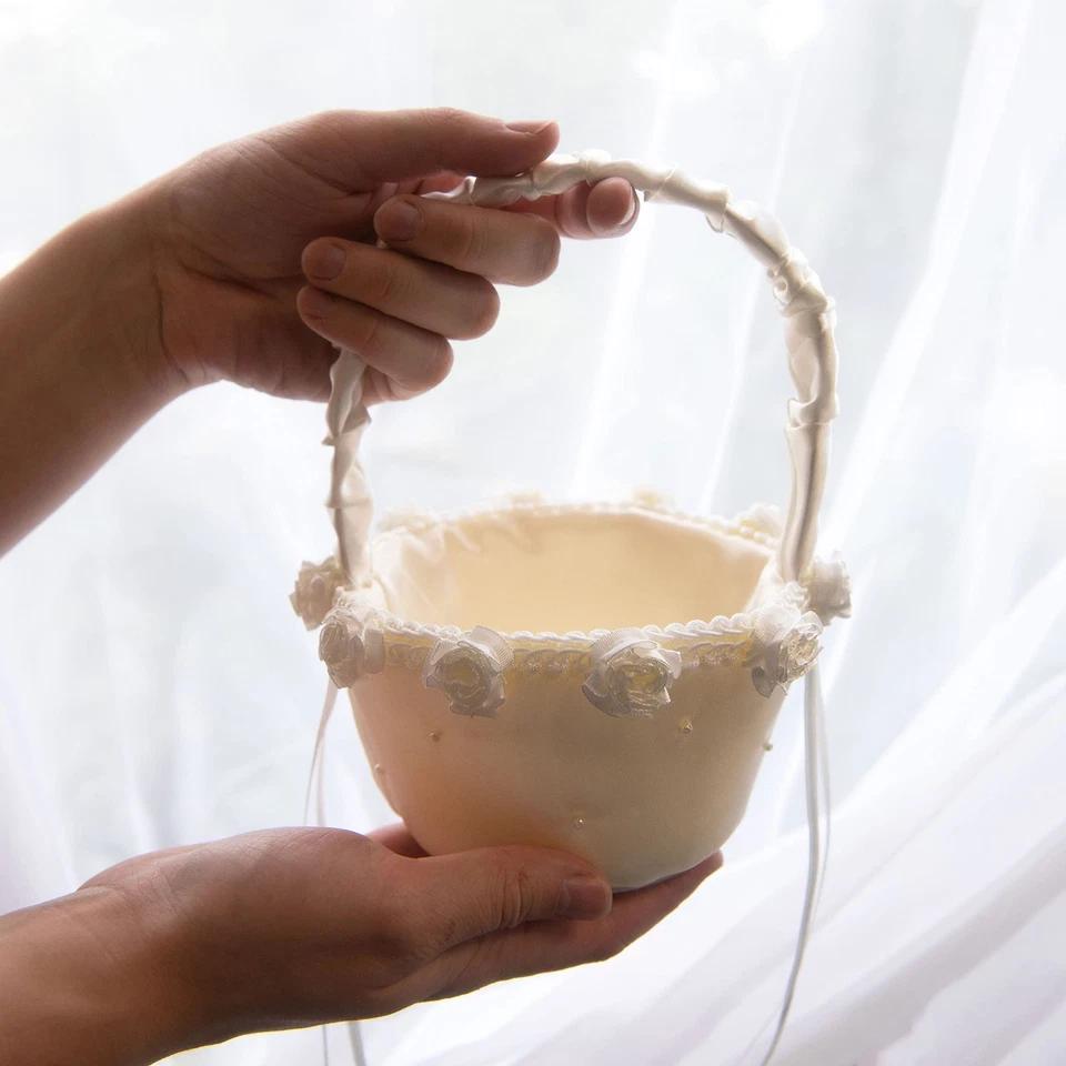 Маленькая корзина для девочек-цветочниц 5073062010 для свадеб и других торжеств, 3,5 дюйма... - Изображение 4 из 4