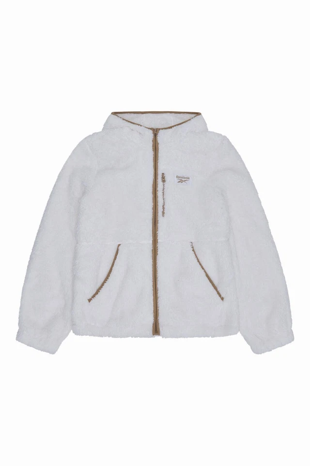 Reebok Womens Fleece Jacket Double Monkey Fleece Cream