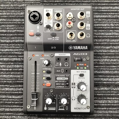 Yamaha AG03MK2 3-Kanal Live Streaming Mixer & USB Audio Interface