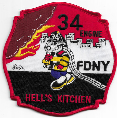 New York City - FDNY Engine-34 ''Hell's Kitchen-SNOOPY'', NY (5'' x 5'') fire patch