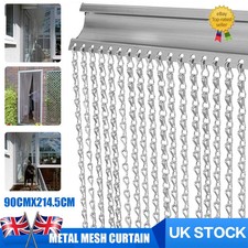 2026 Aluminium Chain Door Curtain 90x210cm - Effective Fly Screen Insect Barrier