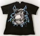 VTG USA Thunder Wolf "Only The Strong Survive" T-Shirt Single Stitch Black L