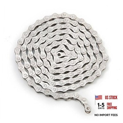 ZHIQIU FSC 6,7,8 Speed 116L Bicycle Chains, Silver,Gold (1/2x3/32-Inch) Silvse