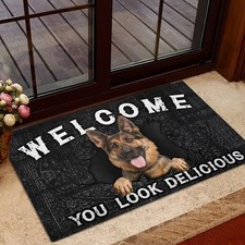 You Look Delicious Door Mat German Shepherd Indoor NonSlip 20x31 Inch 1 PCS