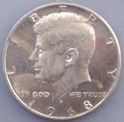 1968    S    PROOF  KENNEDY  SILVER  HALF DOLLAR **FREE SHIPPING** puptwy