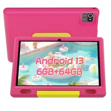 AEEZO Kids Tablet 10 inch Android 13 Tablet 6GB RAM, 64GB ROM with Shockproof PC