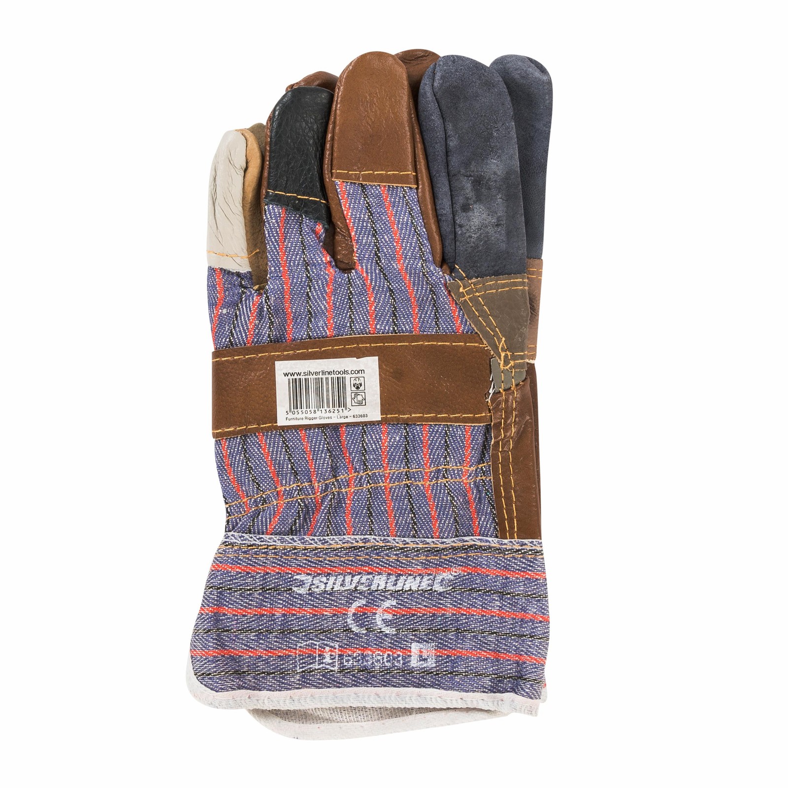 Silverline 633603 Large Size Pair Rigger Style Gloves