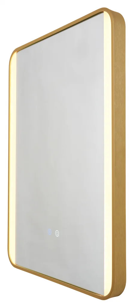 Bathroom Light Mirror Lori LED Illuminated IP44 Satin Brass Motion Sensor Demist
