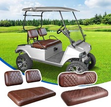 Golf Cart Seat Covers 4PC Kit Front Rear Club Car DS Pre 2000 Brown NOKINS 4PCS