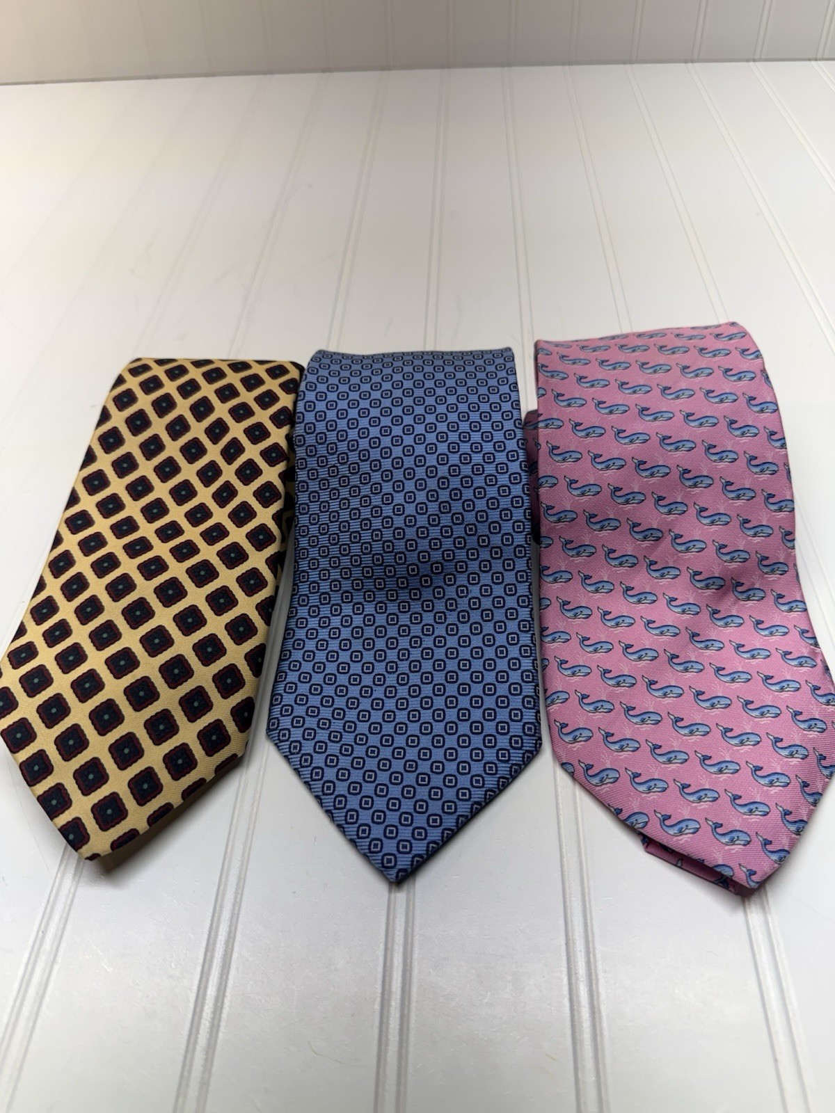 Brooks Brothers Makers Lot Of 3 Silk Ties Men Multicolor Whale Print USA England thumbnail 6