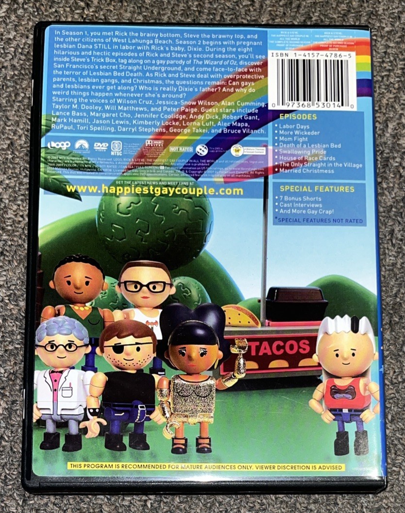 Rick & Steve The Happiest Gay Couple Season 2 DVD 2009 MTV