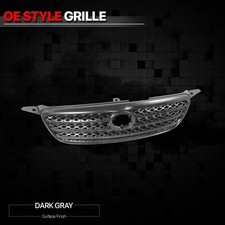 Fits 2005-2006 Toyota Corolla 1es Oe Style Front Bumper Grille Wbadge Slot Gray