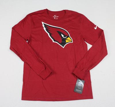 Nike Men Red Shirt Arizona Cardinals Cardinal Logo Long Sleeve Size Small