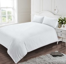 Image of 400 Thread Cotton Sateen Duvet Cover - White OR Cream - Silky-smooth soft touch