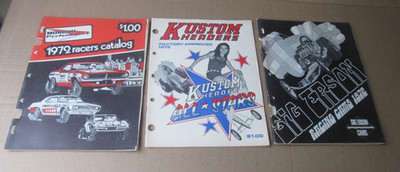 VINTAGE RACERS CATALOGS -  MOROSO - KUSTOM HEADERS - SIG ERSON - YEAR 1972