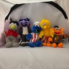Sesame Street Plush Lot 5 Cookie Monster Big Bird Elmo Muppet Soft Toy Set Japan