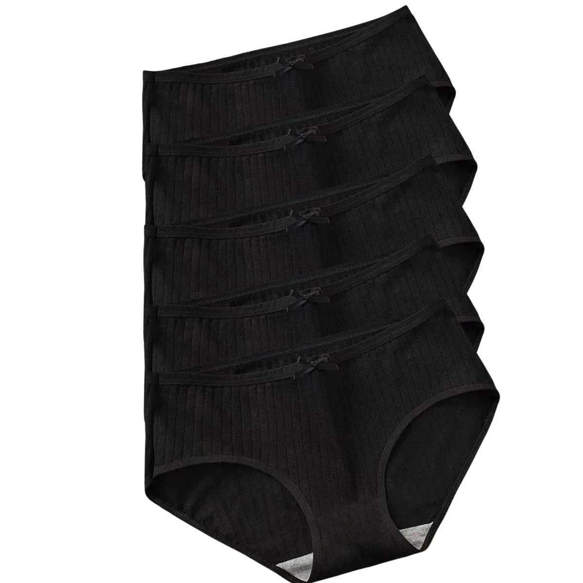 Low Rise Cotton Briefs Underwear Breathable Comfort Women's Brief 5 Pcs thumbnail 7