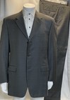 Canali Men's Gray Plaid Super 120s Wool 2 Piece Suit Size 42L 34x31 Pants — photo 2