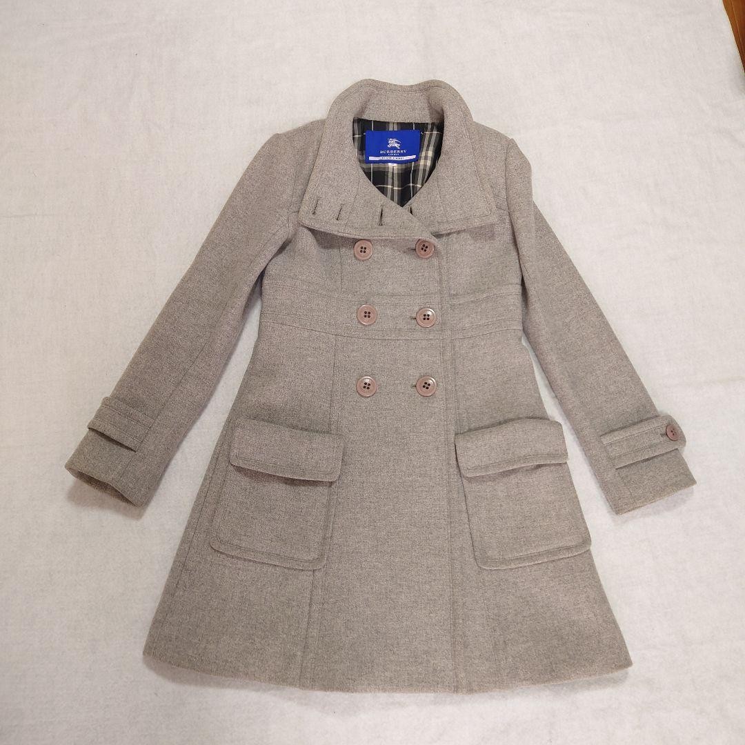 BURBERRY BLUE LABEL Nova Check Trench Coat Women Size 38 Gray From Japan thumbnail 17