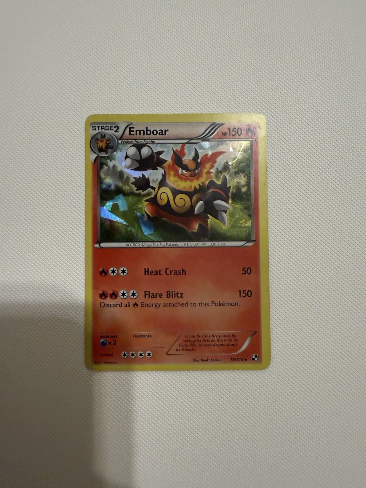 Emboar - (Cracked Ice Holo) 019/114 Deck Exclusives Holo MP Condition
