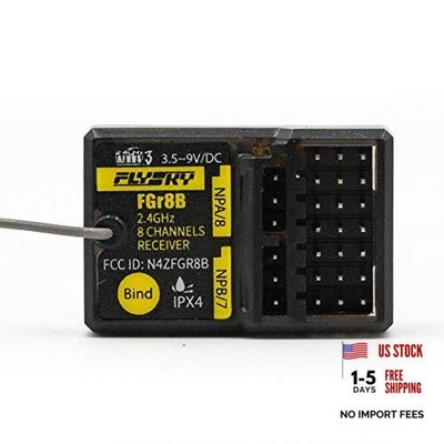  Flysky FGR8B Receiver, 2.4GHz 8CH Remote Control Receiver PWM/PPM/i-Bus 