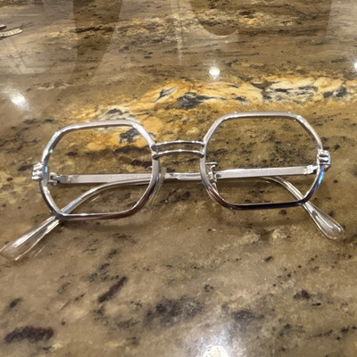 Antique selecta renata silver eyeglass frame made in Italy 