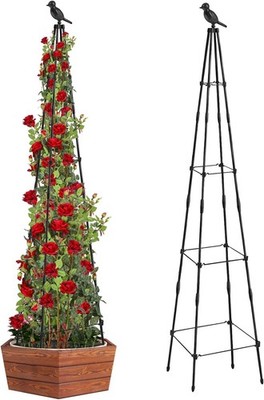 Metall-Trellis Obelisk 165 cm Kletterpflanzen Deko